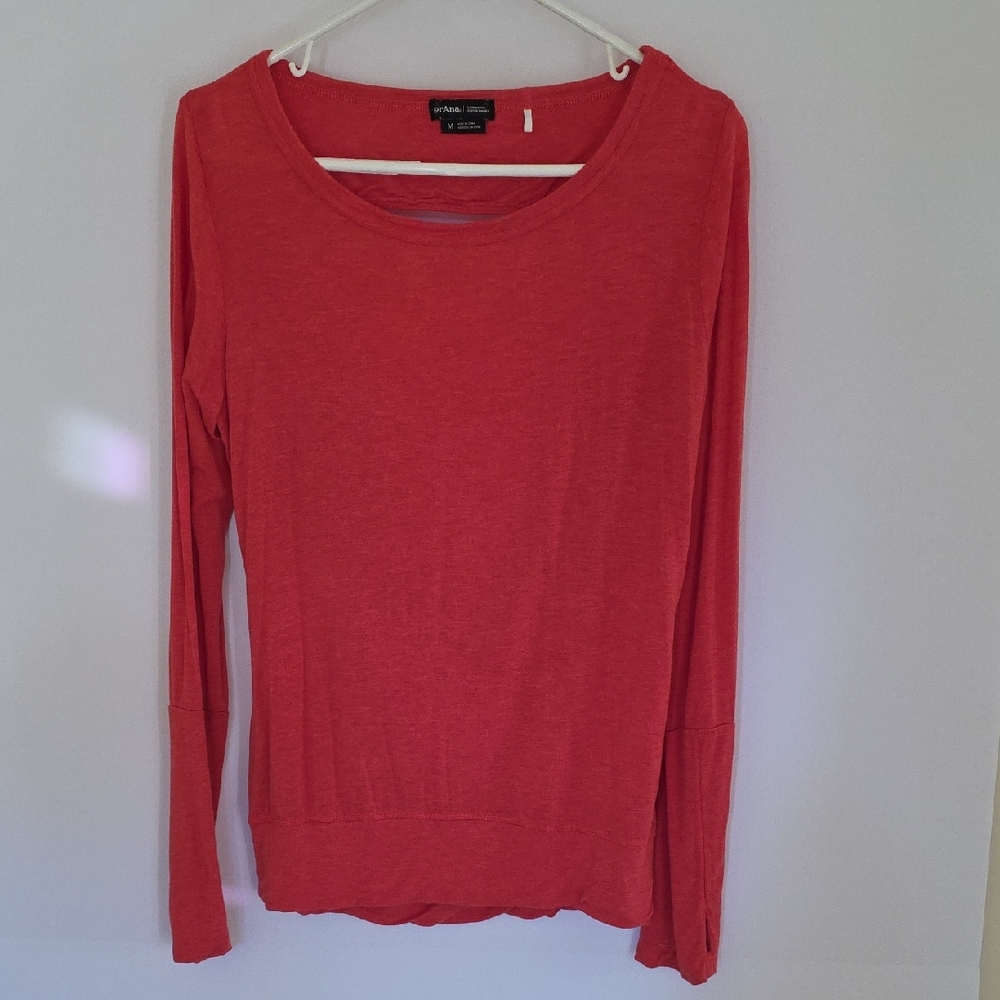 Prana Women's Vibrant Red Long Sleeve Top